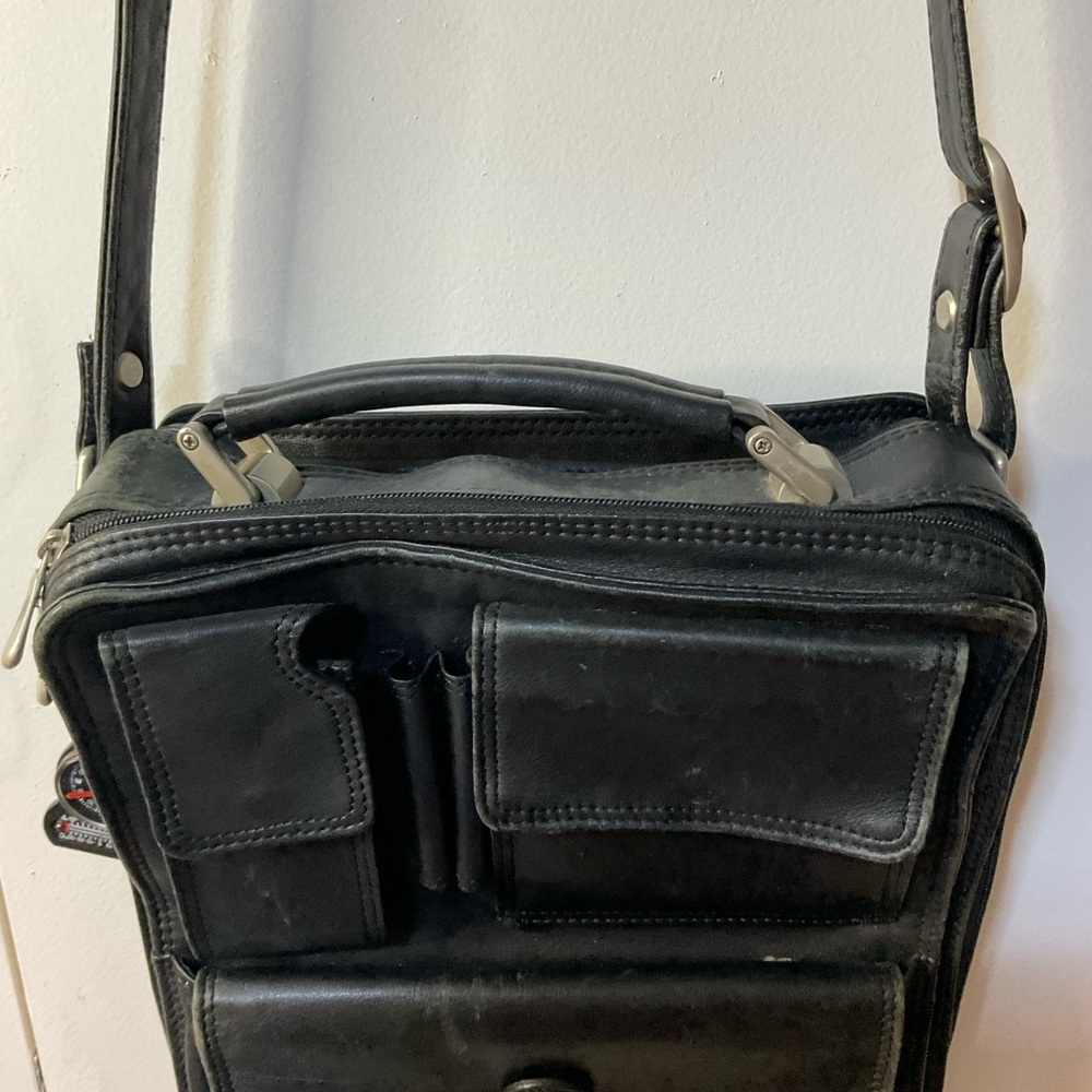 Black Leather UNISEX Bag - Picture 3 of 8